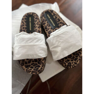 Good American leopard platform sandal sz 6.5m